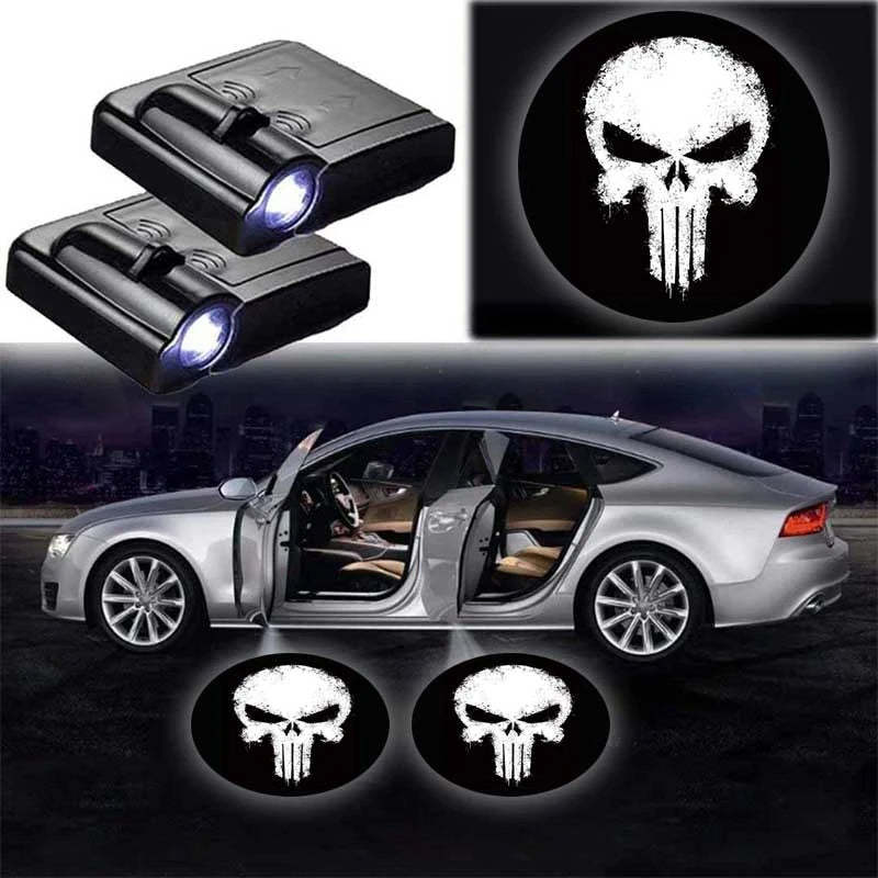 Skull Car Door Projector Lights-Car Door Sills