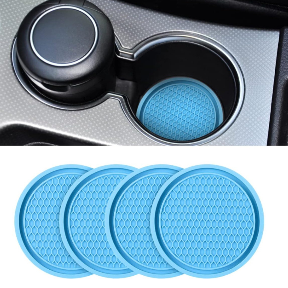 4 Pieces Universal Non Slip Car Cup Holder Coaster Set-Car Door Sills