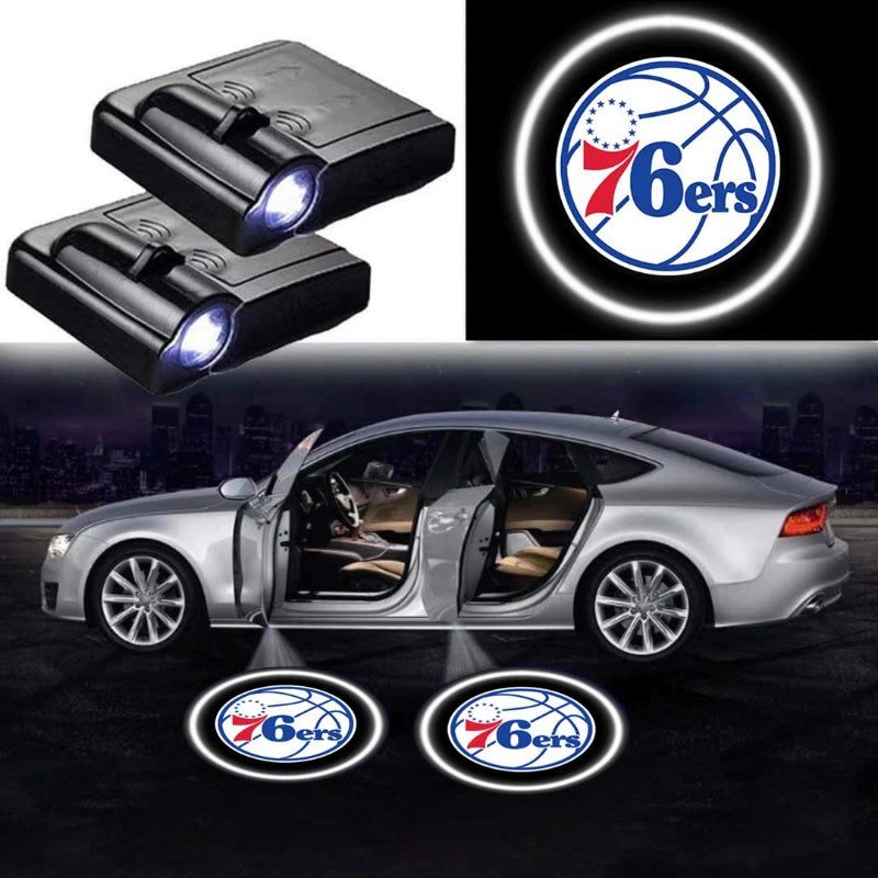 Pack Of 2 Philadelphia 76ers Car Door Lights-Car Door Sills
