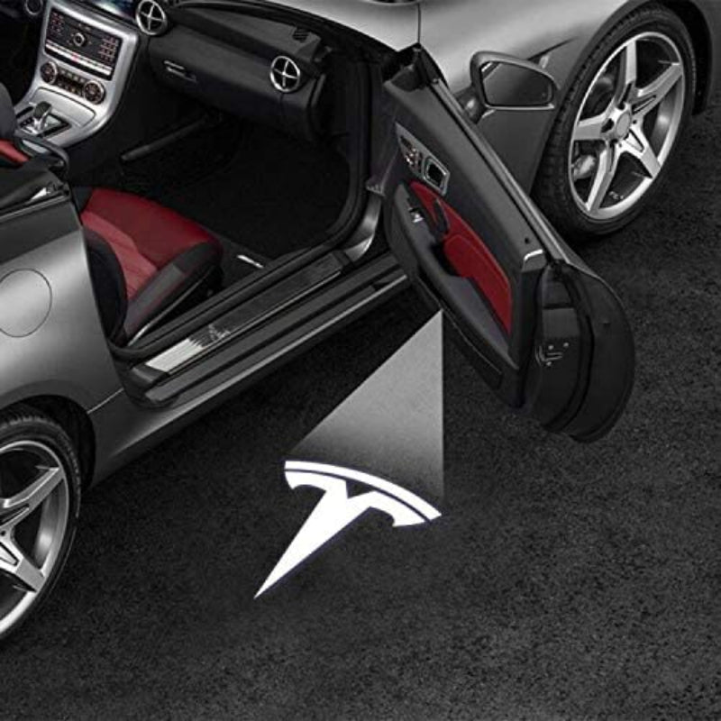 Set Of 2 Tesla Door Light-Car Door Sills