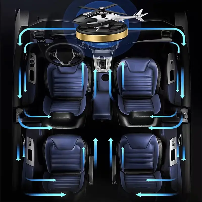 Car Air Freshener - Solar-Powered Car Decor, Helicopter Shaped Car Air Fresheners, Car Fragrance Decoration, Suitable for RVs, SUVs, Small Cars, Trucks, Valentine's Day Gift, Creative Car Accessories