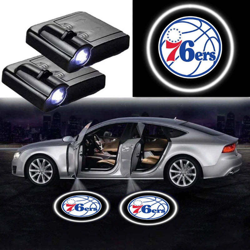 Pack Of 2 Philadelphia 76ers Car Door Lights-Car Door Sills