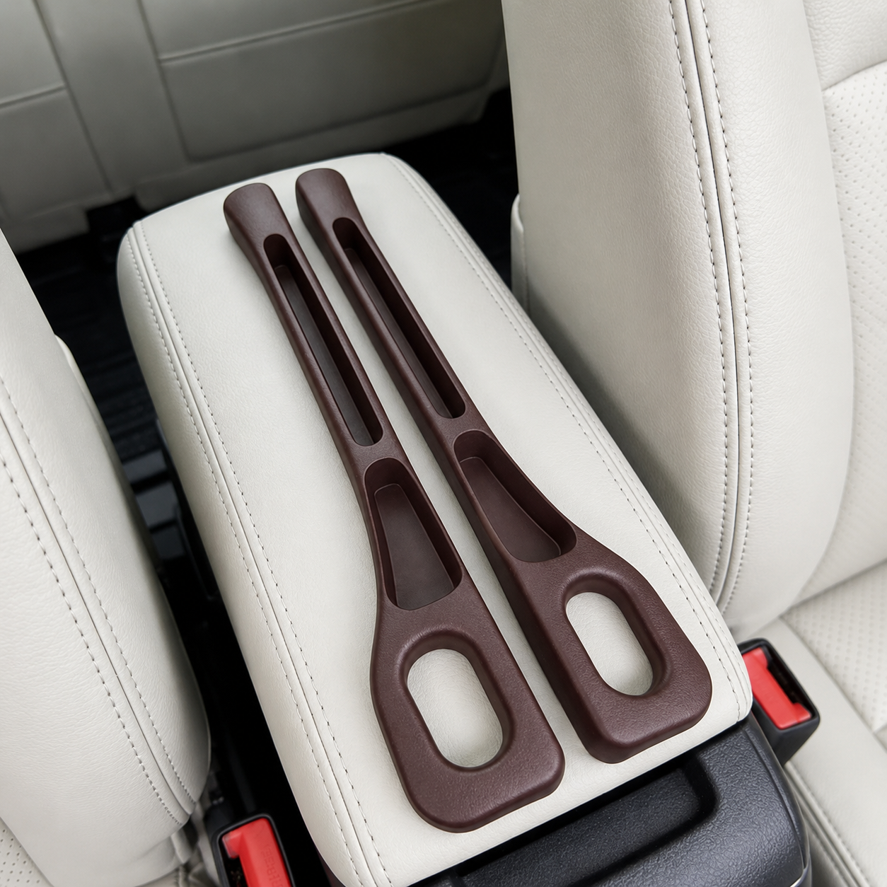 Pack Of 2 Car Seat Gap Filler Storage Boxes With Dual Slot Design