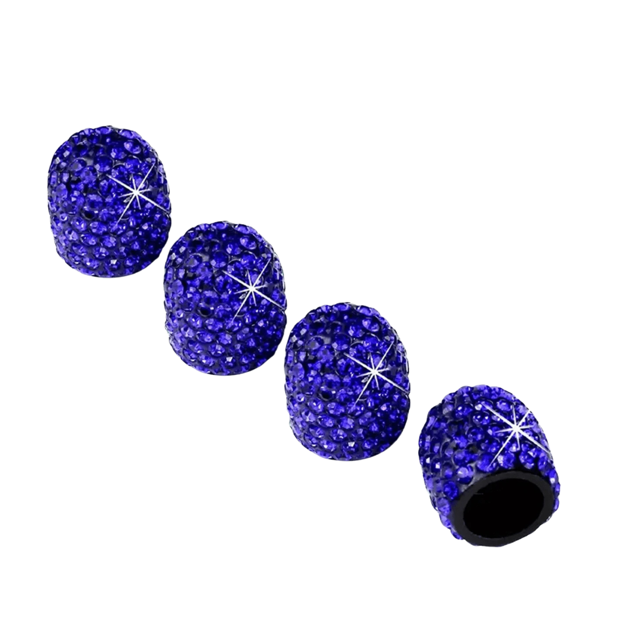 4 Pieces Creative Diamond Studded Tire Valve Caps For Cars