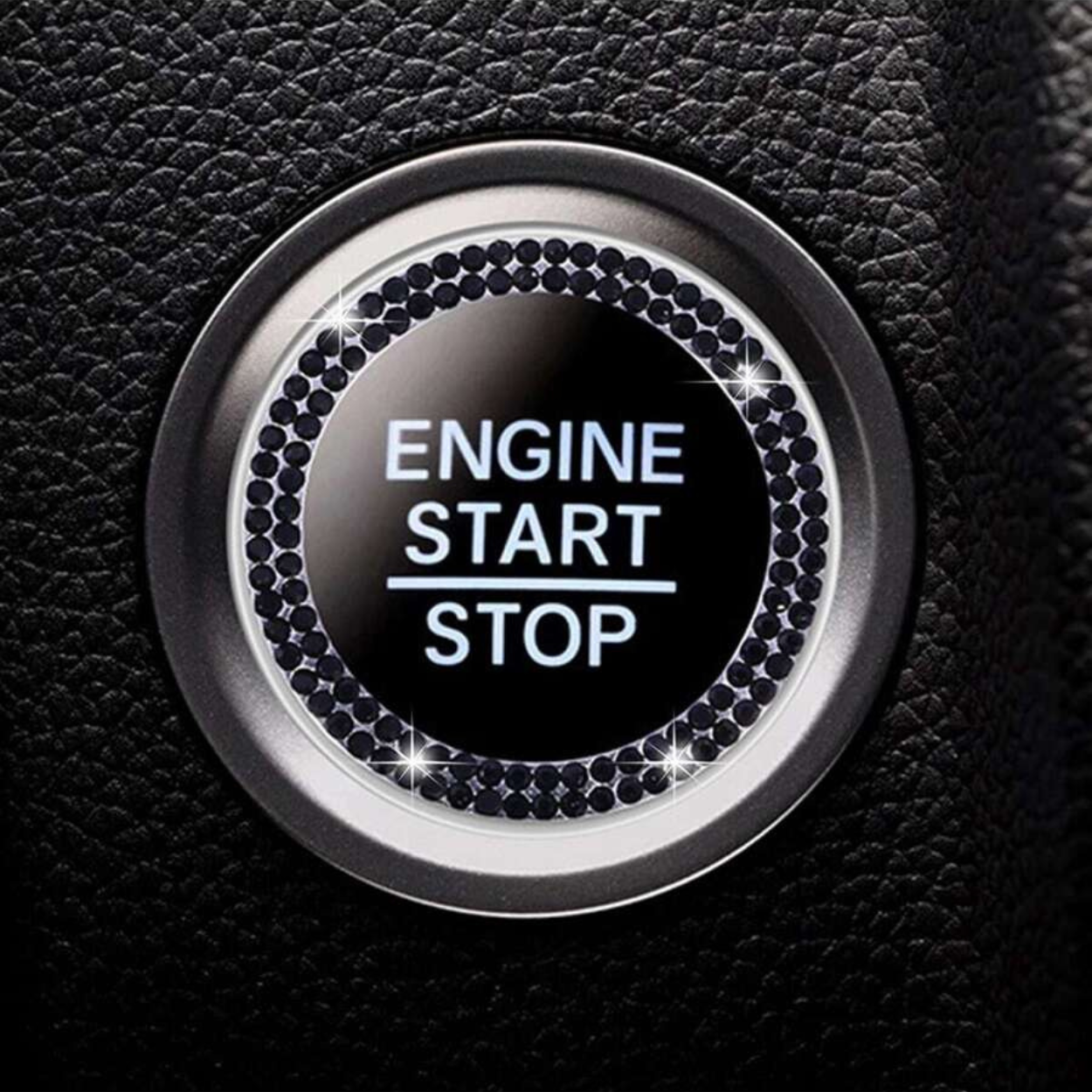 Rhinestone Car One Button Start Sticker