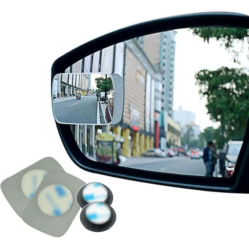 Blind Spot Car Mirror Set With Wide Angle Adhesive Lens-Car Door Sills