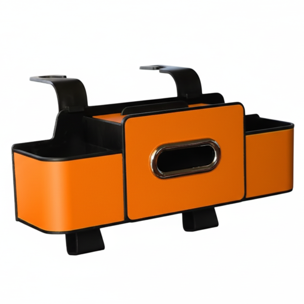 3 In 1 Luxury Car Backseat Organizer With Cup Holders And Storage Compartments