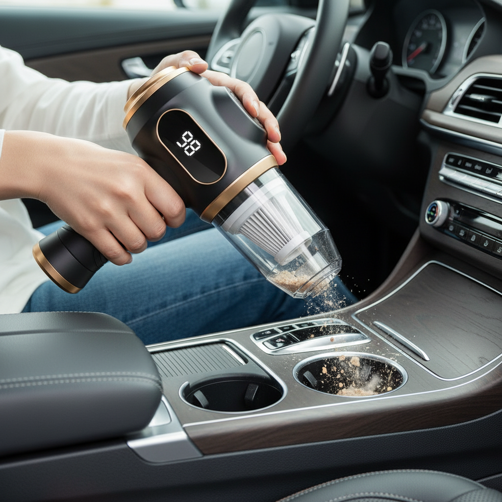 6 In 1 Portable Cordless Vacuum Cleaner With LED Display