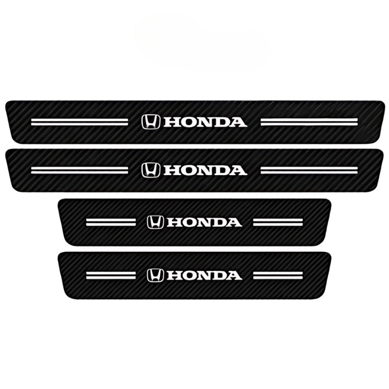 4 Pack Door Sill Protector With Carbon Film Anti Scratch-Car Door Sills