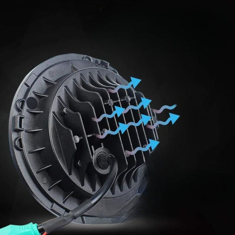 Set Of 2 LED Headlight For Jeep Wrangler-Car Door Sills