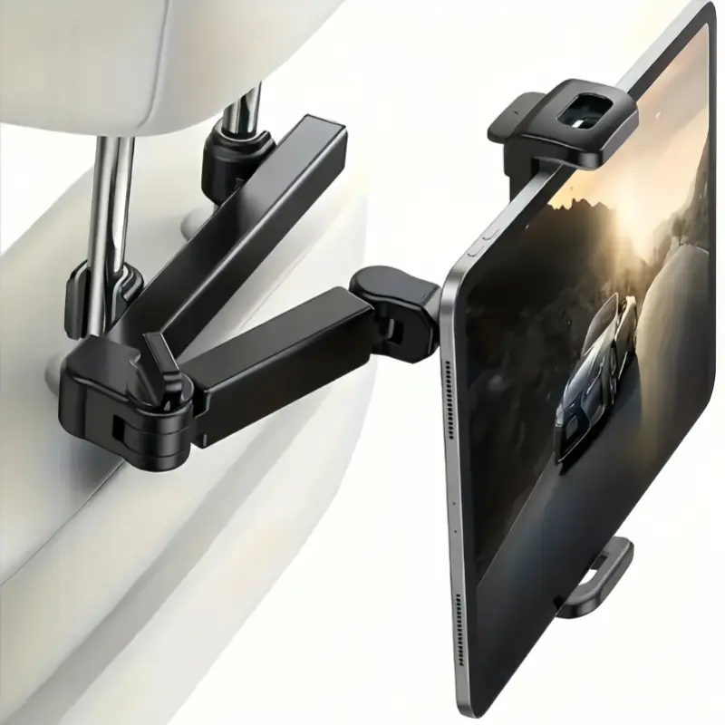 Seat Mounted Rotating Headrest Tablet Holder For Car