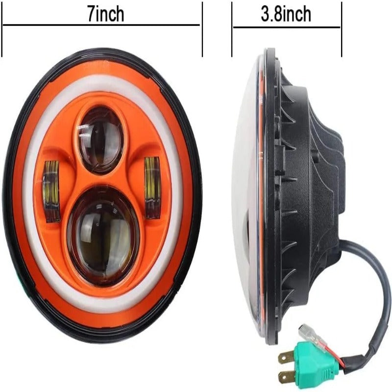 Set Of 2 Jeep Wrangler Headlamp Projector-Car Door Sills