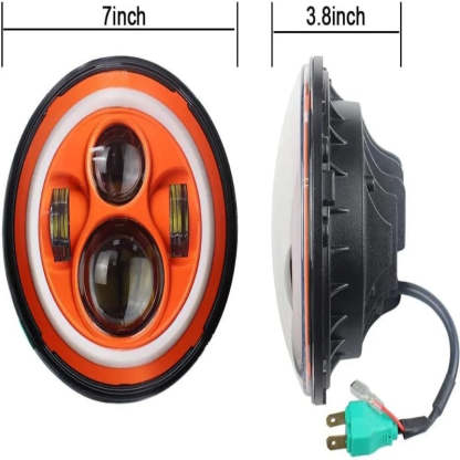 Set Of 2 Jeep Wrangler Headlamp Projector-Car Door Sills