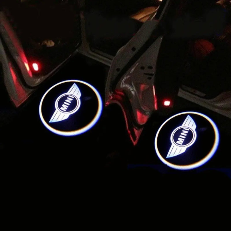 Set Of 2 Mini Cooper Car Door Lights-Car Door Sills