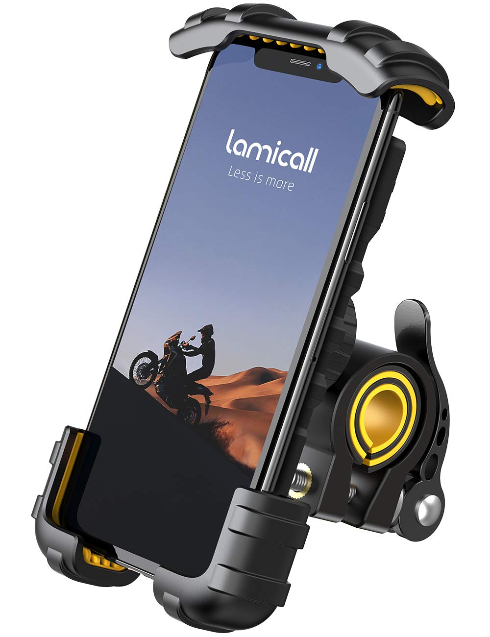 Lockable Motorcycle Phone Mount With 360° Rotating Holder
