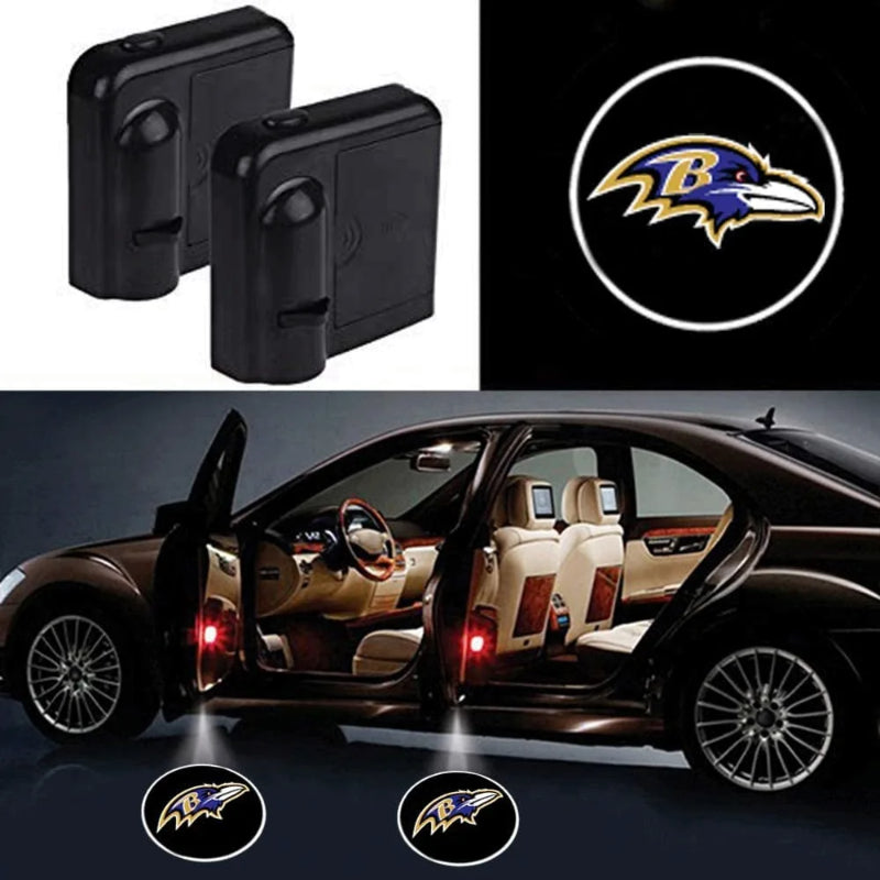 Pack Of 2 Baltimore Ravens Car Door Lights-Car Door Sills