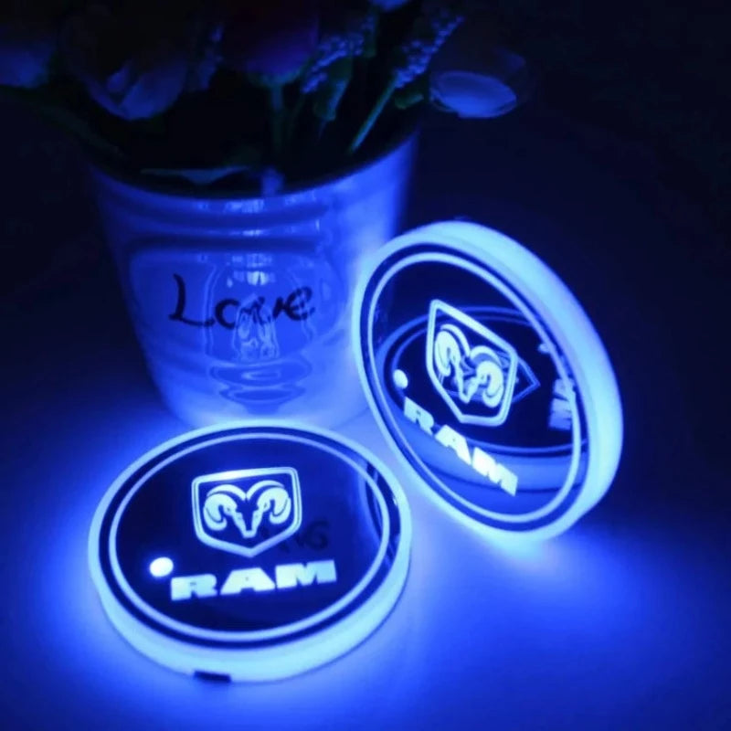 LED Dodge Ram Cup Holder Lights-Car Door Sills
