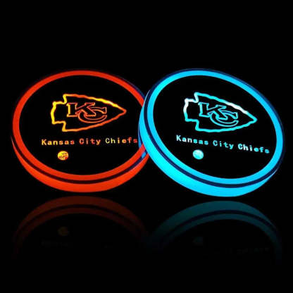 Kansas City Chiefs Car Cup Holder Lights-Car Door Sills