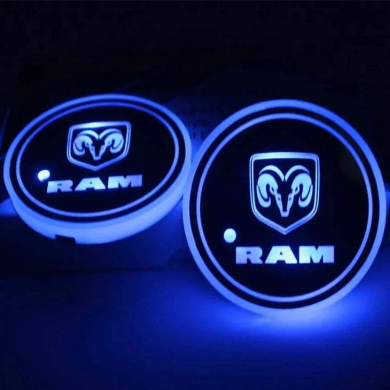 LED Dodge Ram Cup Holder Lights-Car Door Sills