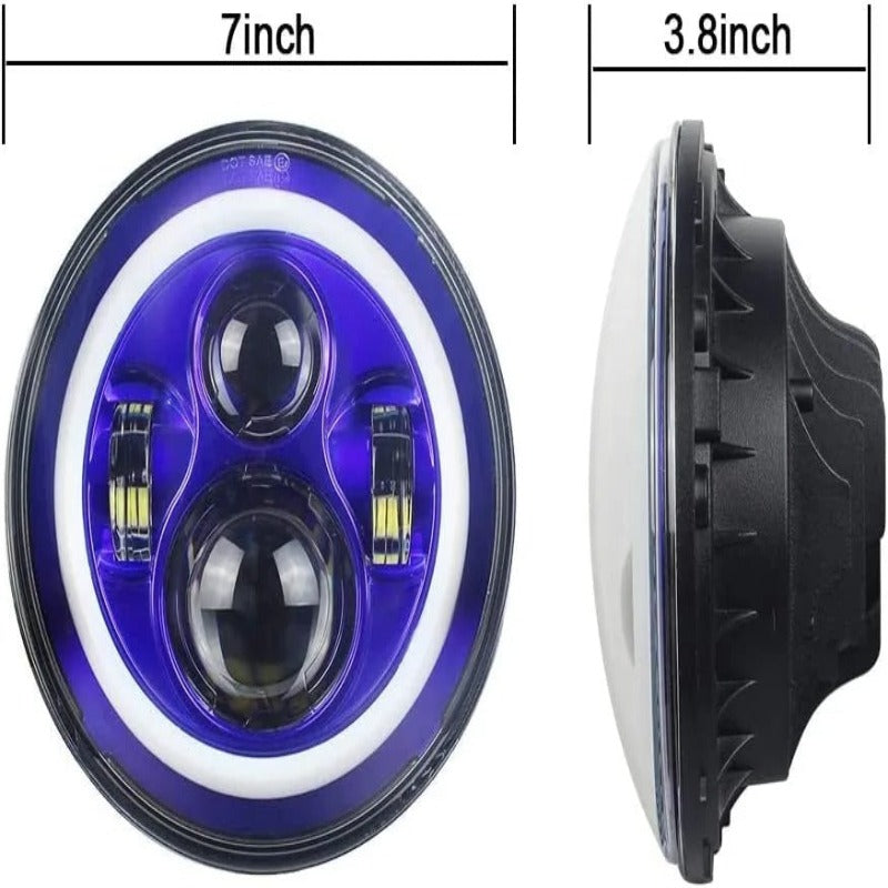 Set Of 2 Purple Headlight For Wrangler-Car Door Sills