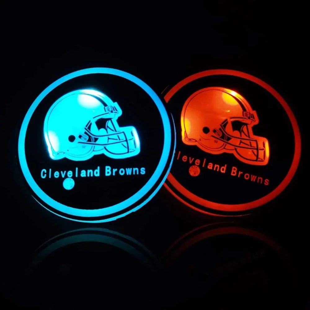 Cleveland Browns Car Cup Holders Light-Car Door Sills