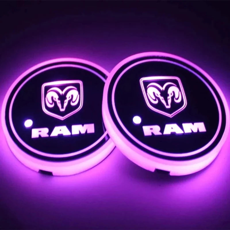 LED Dodge Ram Cup Holder Lights-Car Door Sills