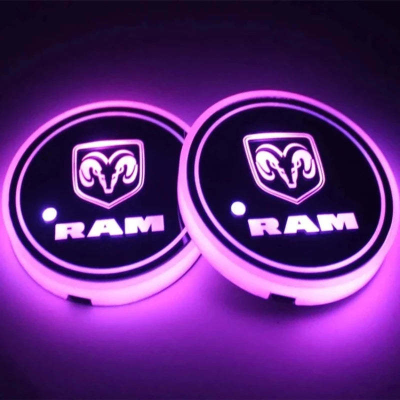 LED Dodge Ram Cup Holder Lights-Car Door Sills