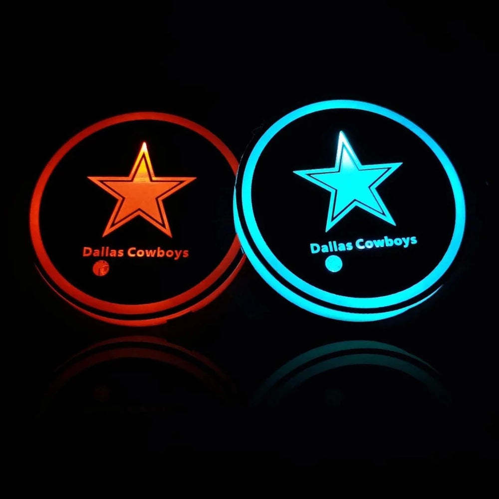 Dallas Cowboys Car Cup Holder Lights-Car Door Sills
