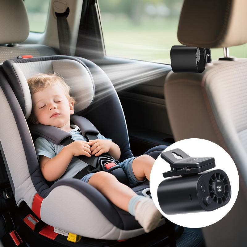Rechargeable Clip On Adjustable Cooling Car Fan