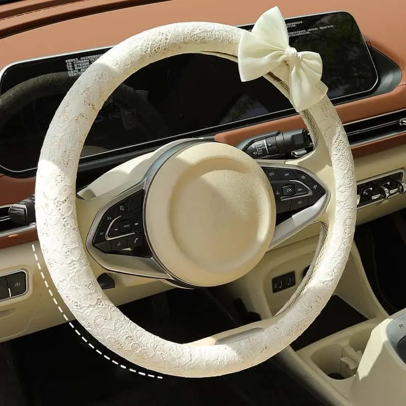 15 Inch Diameter Non Slip Lace Steering Wheel Covers For Cars