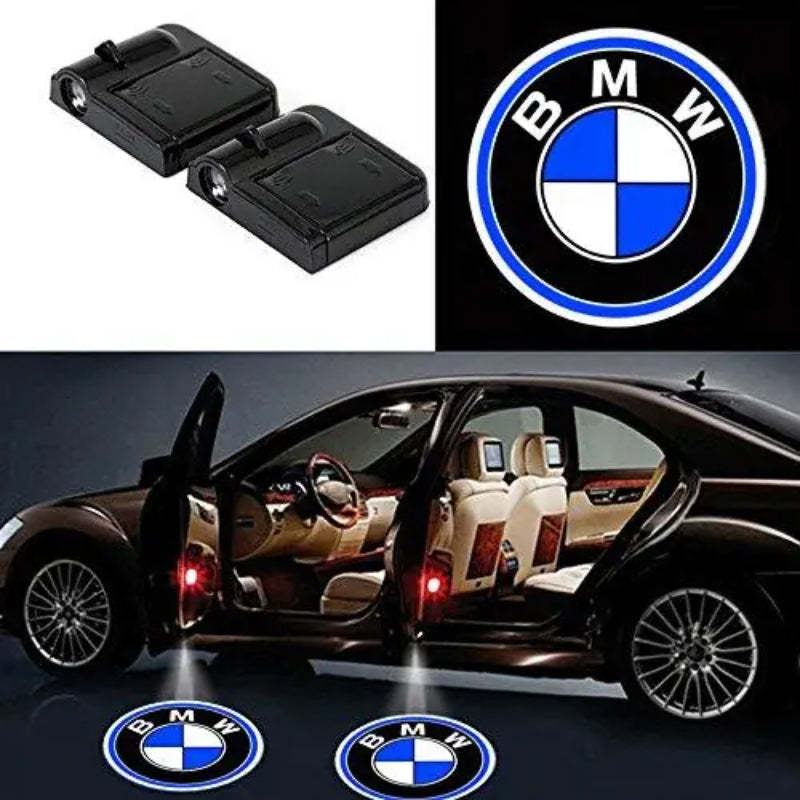 Set Of 2 BMW Door Ghost Light Logo-Car Door Sills