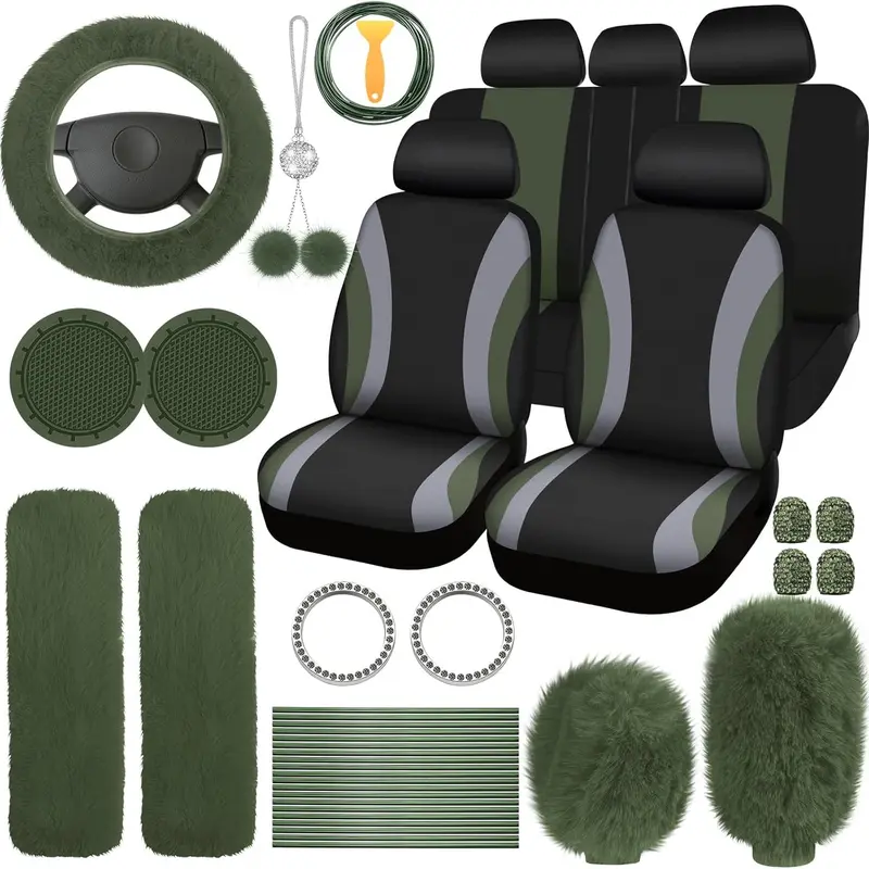 45 Pieces Car Seat Covers And Interior Accessories Set