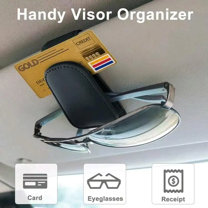 Magnetic Visor Clip Mount Card Slot Holder For Cars