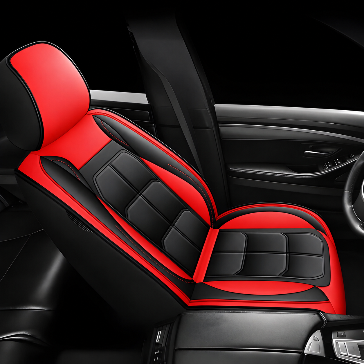 Pack Of 2 Universal Leather Look Car Seat Cover