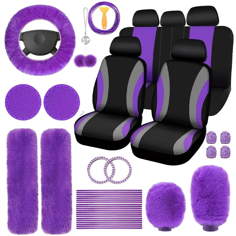 45 Pieces Car Seat Covers And Interior Accessories Set