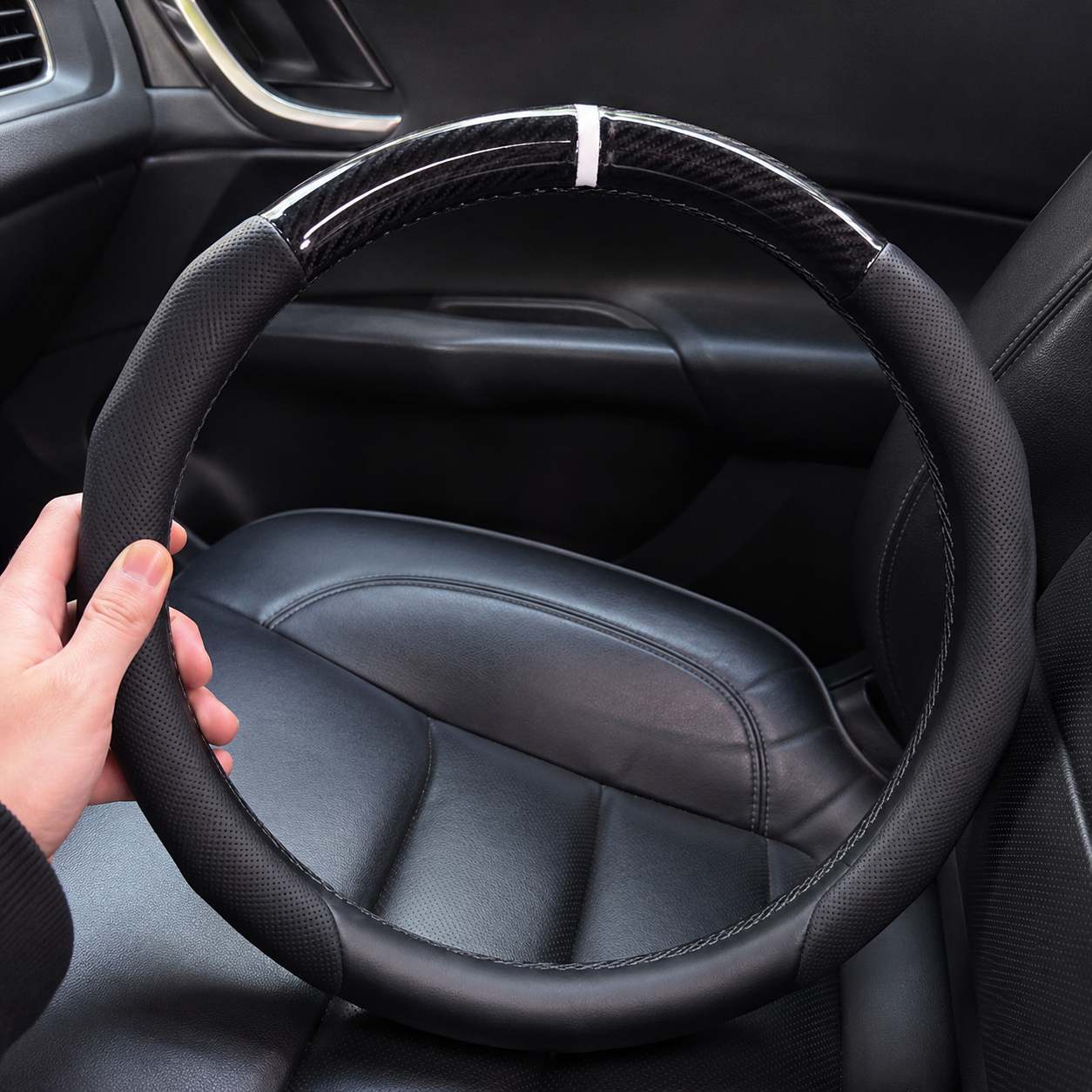 Automotive Car Steering Wheel Cover With Ultra Thin Grip