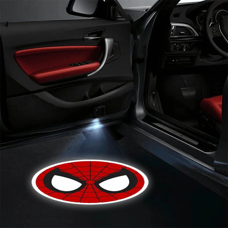Set Of 2 Marvel Spiderman Car Lights-Car Door Sills
