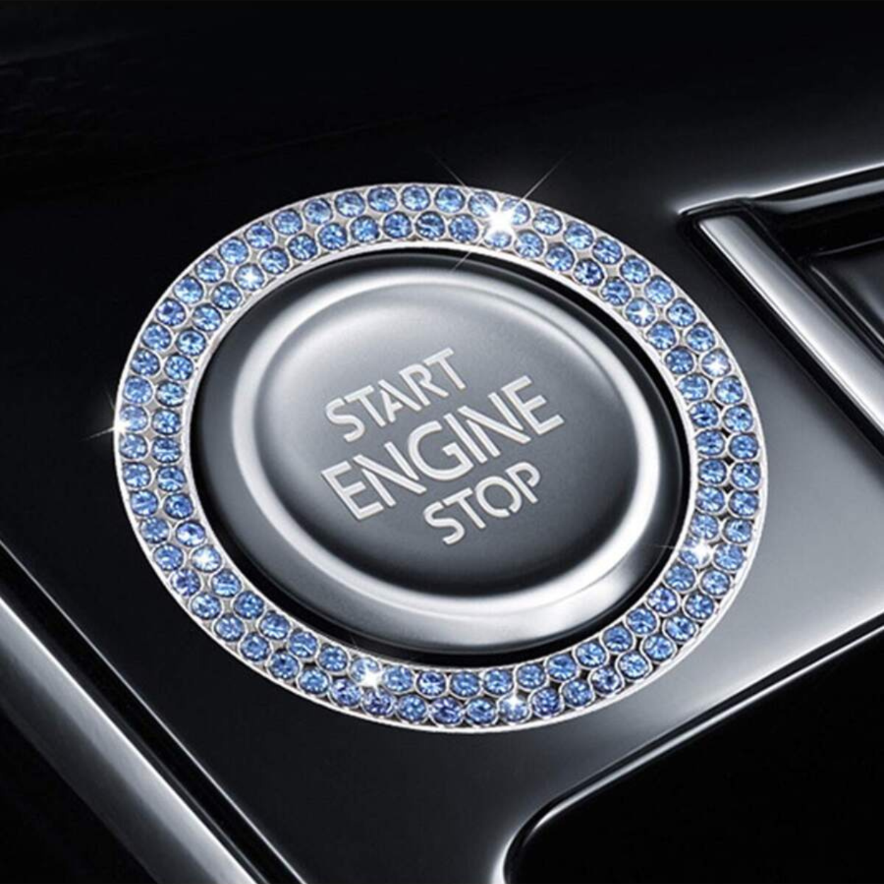Rhinestone Car One Button Start Sticker