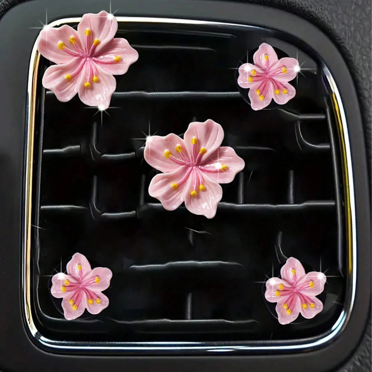 5 Piece Blossom Car Air Vent Clip Set