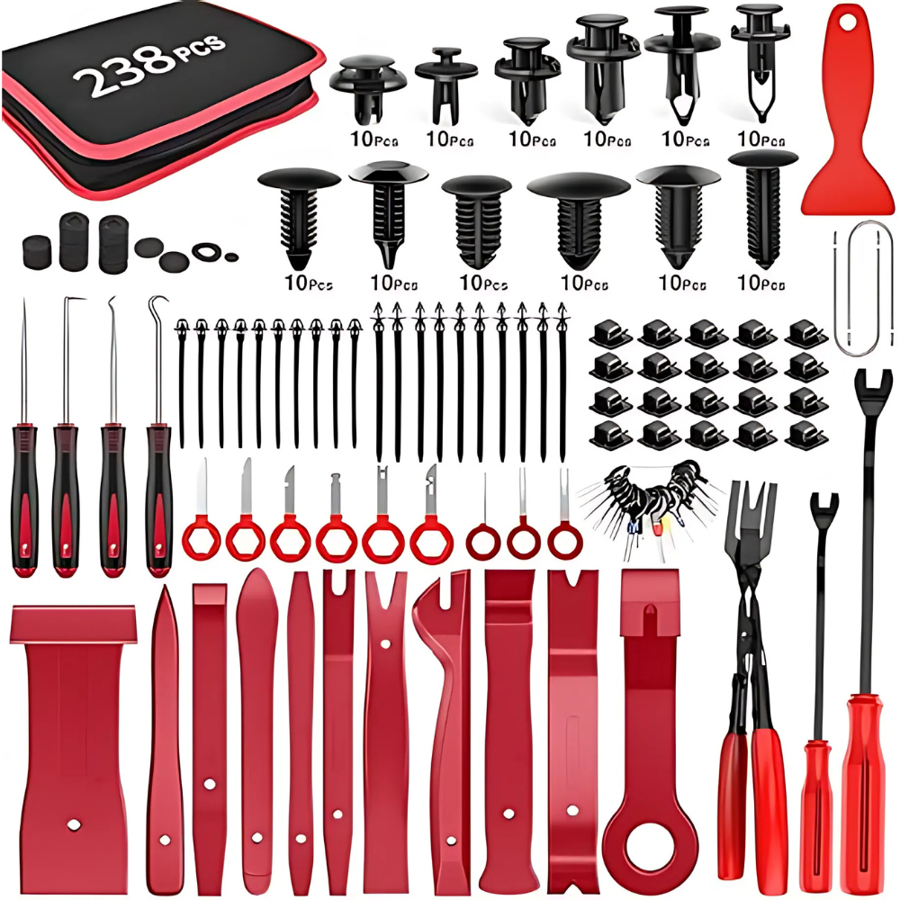 Assorted Auto Retainer Clips And Fastener With Removal Tool Kit-Car Door Sills