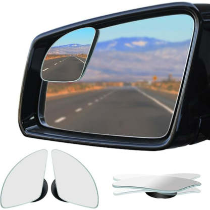 Blind Spot Car Mirror Set With Wide Angle Adhesive Lens-Car Door Sills
