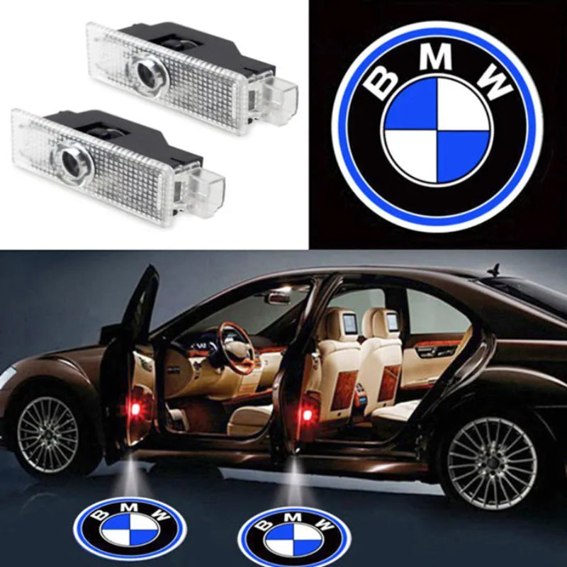 Set Of 2 Wireless BMW Door Step Light Logo-Car Door Sills