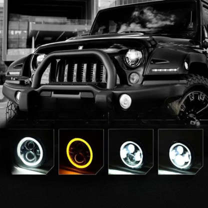 Set Of 2 RGB Headlights For Jeep Wrangler-Car Door Sills