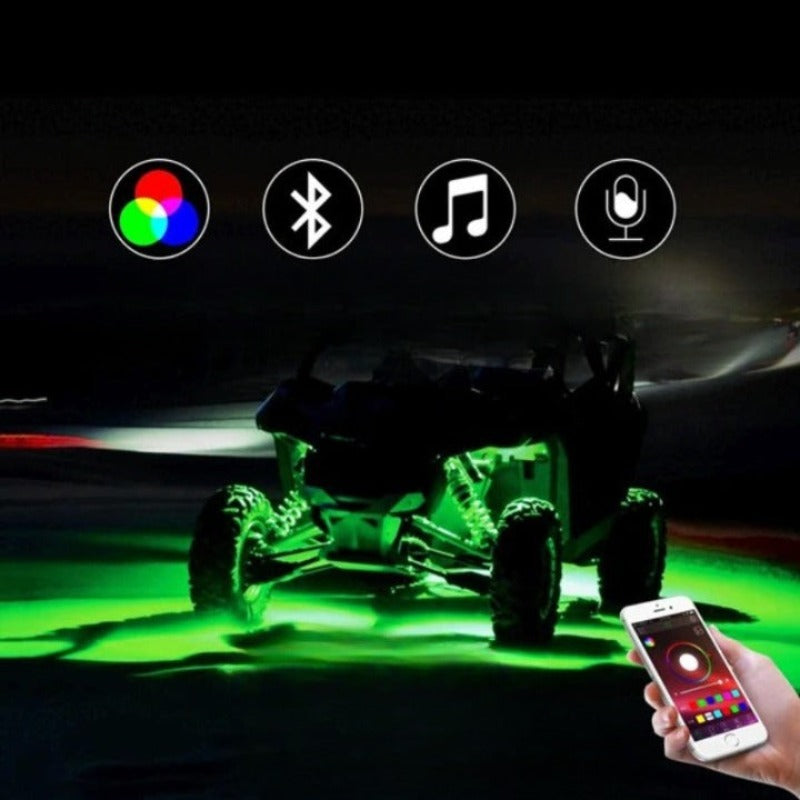 Set Of 6 Rock Lights Kit For Car Truck-Car Door Sills