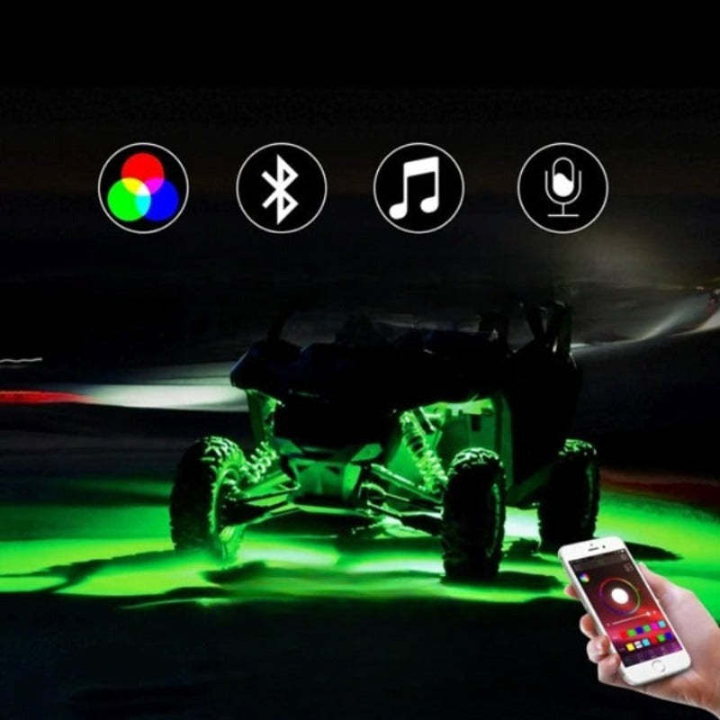 Set Of 6 Rock Lights Kit For Car Truck-Car Door Sills