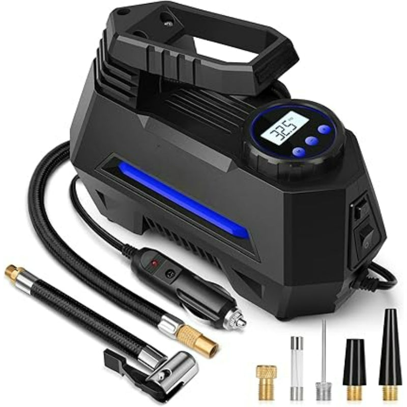 Portable Tire Inflator Air Compressor With 12V Digital LED-Car Door Sills