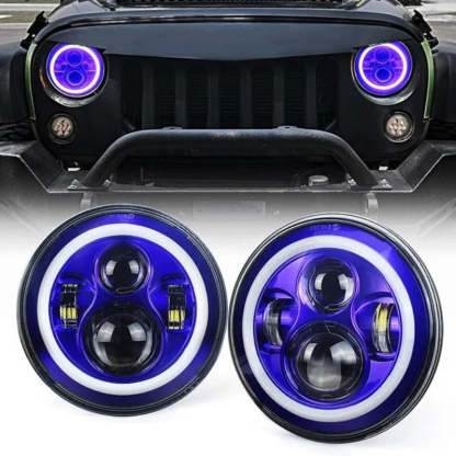 Set Of 2 Purple Headlight For Wrangler-Car Door Sills