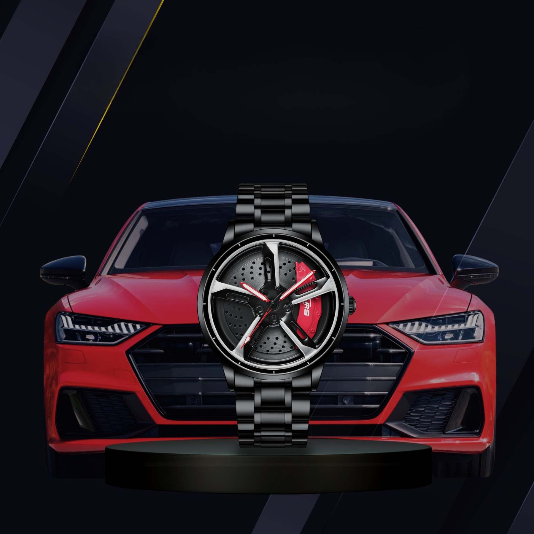 Racing Series Wheel Rim Dial Watches-Car Door Sills