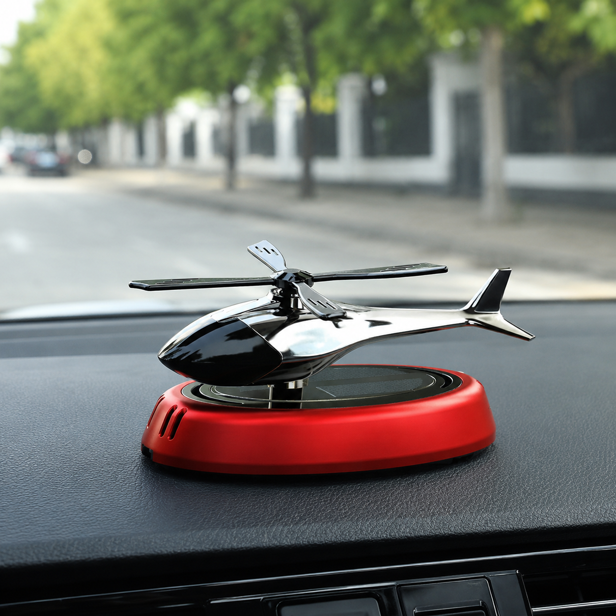 Solar Powered Helicopter Shaped Car Air Freshener