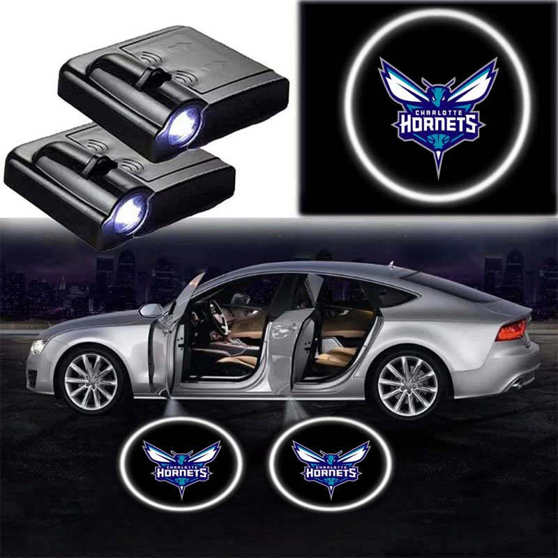 Pack Of 2 Charlotte Hornets Car Door Lights-Car Door Sills